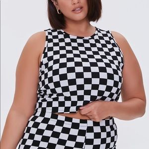 Checkered crop top